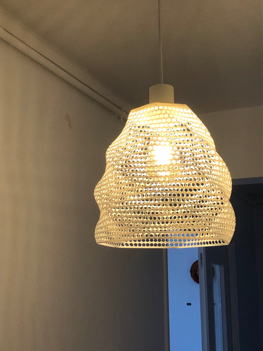 Abat-jour perforé design – prêt à installer (Blanc)