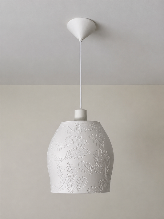 Abat-jour Sculpté — Feuille de Chêne Blanc
