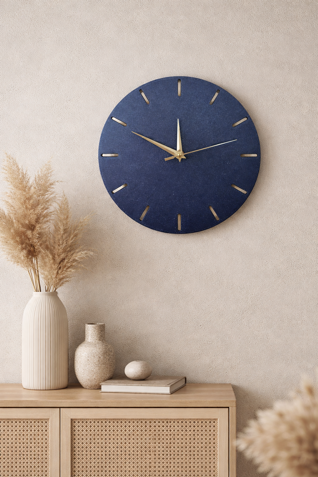 Horloge Murale 3D – PLA Galaxy Bleu – 240 mm – Silencieuse & Unique