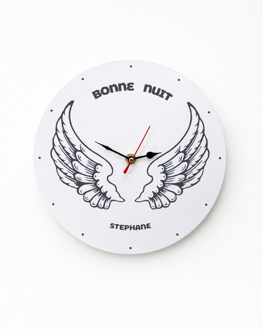 Horloge Murale Personnalisée Prénom Enfant – Impression 3D – Cadeau Naissance Anniversaire