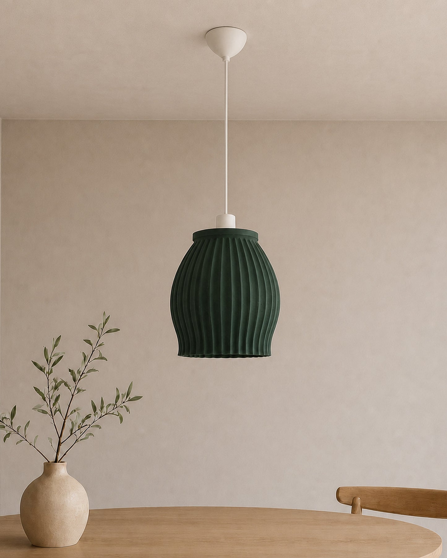 Abat-jour plissé 36 plis — suspension E27 — kit complet