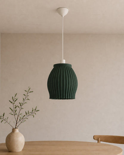 Abat-jour plissé 36 plis — suspension E27 — kit complet