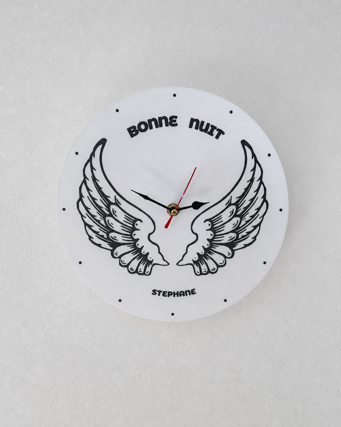 Horloge Murale Personnalisée Prénom Enfant – Impression 3D – Cadeau Naissance Anniversaire