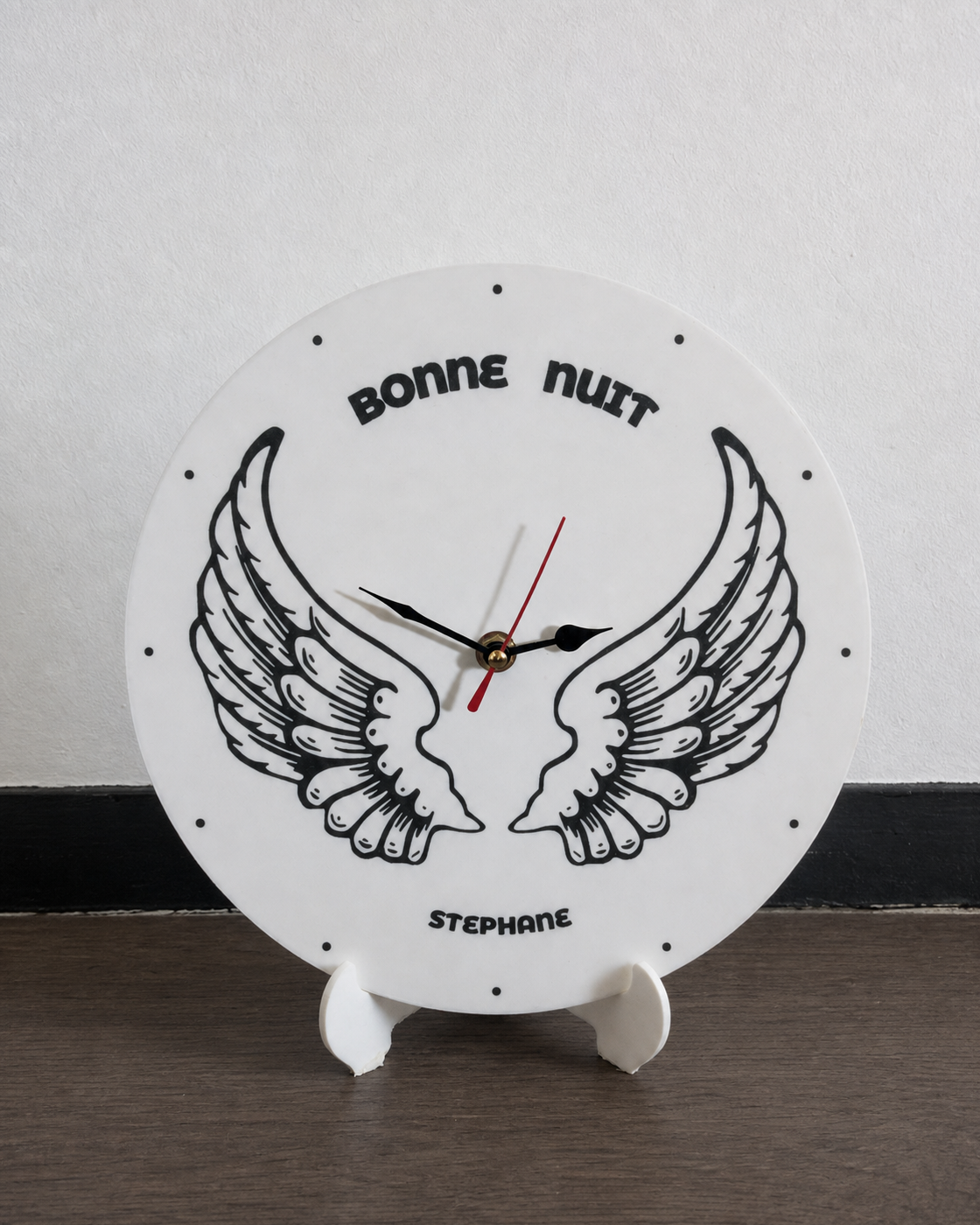 Horloge Murale Personnalisée Prénom Enfant – Impression 3D – Cadeau Naissance Anniversaire