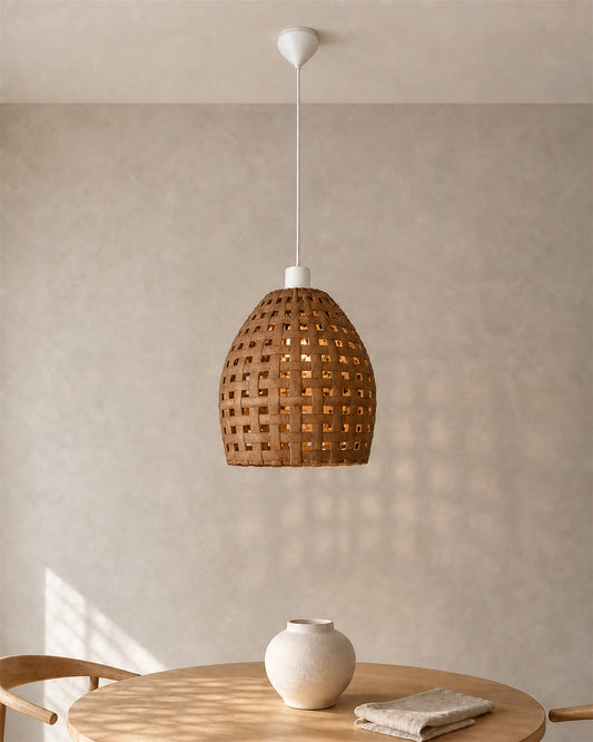 Suspension effet rotin en relief – PLA Wood bicolore, kit complet
