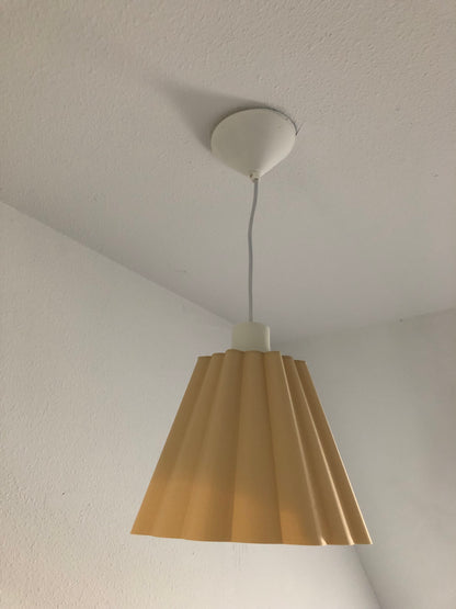 Abat-jour plissé conique – prêt à installer avec ampoule vintage