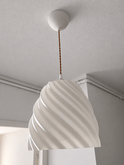 Abat-jour design torsadé – prêt à installer avec ampoule vintage