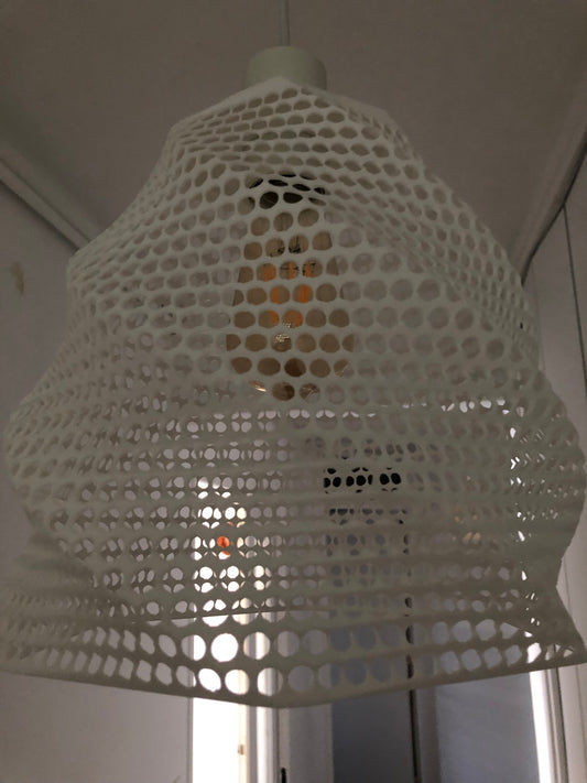 Abat-jour perforé design – prêt à installer (Blanc)