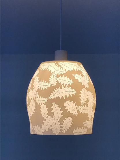 Abat-jour Sculpté — Feuille de Chêne Blanc