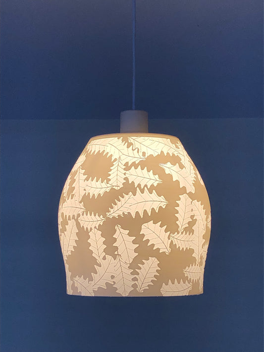 Abat-jour Sculpté — Feuille de Chêne Blanc