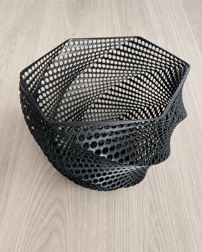 Abat-jour Perforé Suspension Luminaire Design Noir – Impression 3D – Jeux de Lumière