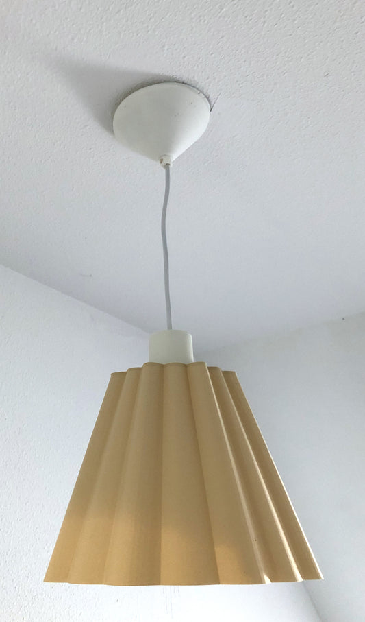 Abat-jour Plissé Conique Suspension – Impression 3D – Ampoule Vintage Incluse
