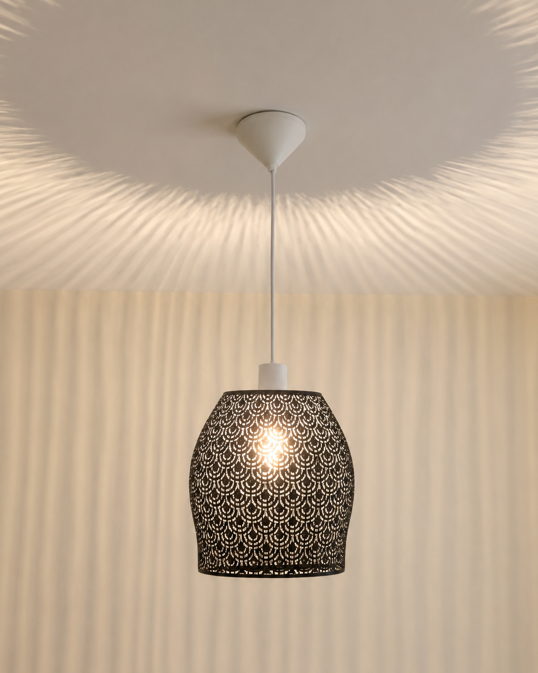 Abat-jour Seigaiha Suspension Luminaire – Impression 3D – Motif Vagues Japonaises