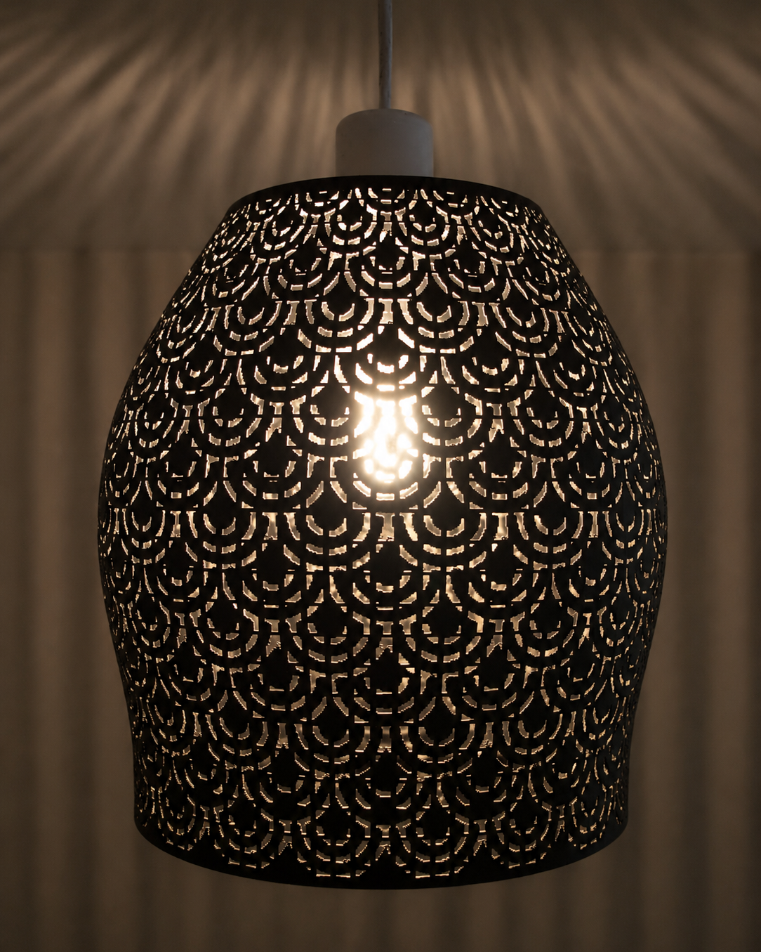 Abat-jour Seigaiha Suspension Luminaire – Impression 3D – Motif Vagues Japonaises