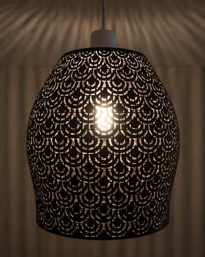 Abat-jour Seigaiha Suspension Luminaire – Impression 3D – Motif Vagues Japonaises