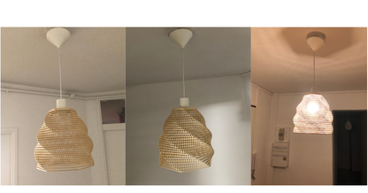 Abat-jour perforé design – prêt à installer avec ampoule vintage