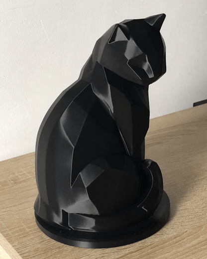 Geometric Cat Figurine Decoration – Statue – Gift for Cat Lovers