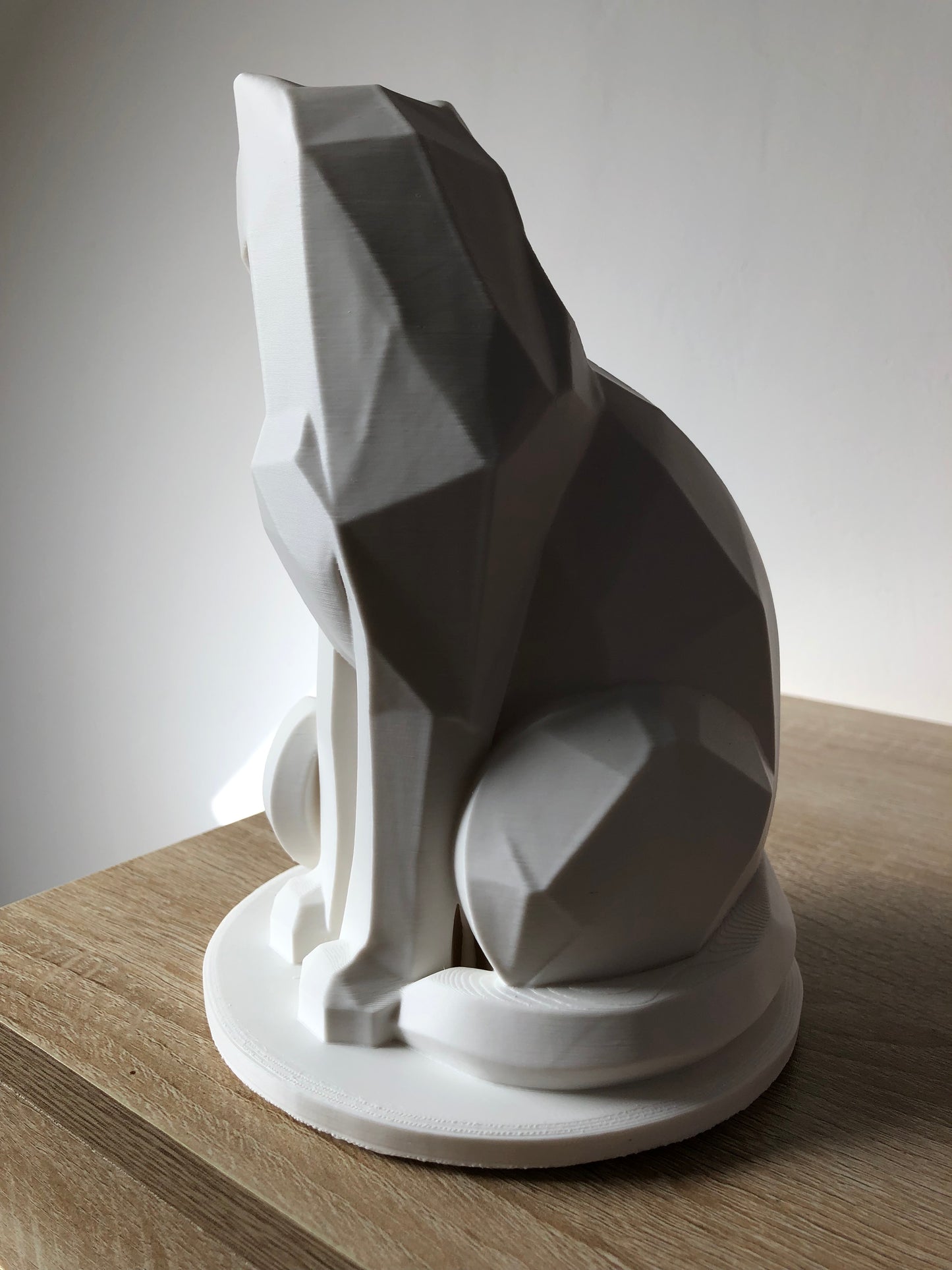 Figurine Chat Géométrique Décoration – Statuette Impression 3D – Cadeau Amoureux des Chats
