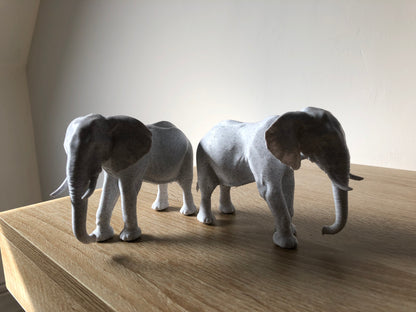 Duo d’Éléphants – Création Artisanale en PLA Marble