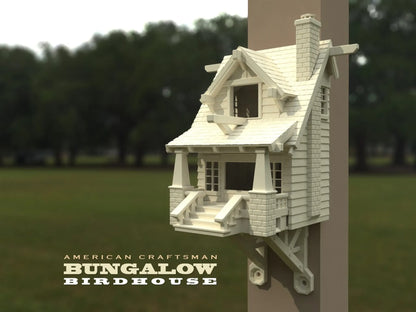 Nichoir oiseaux extérieur durable – Bungalow design en ASA - Jardin & mésanges