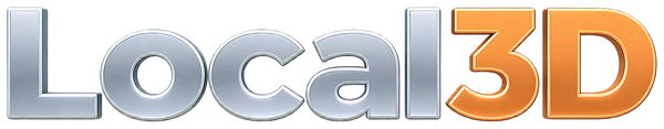 Logo Local3D argent et cuivre