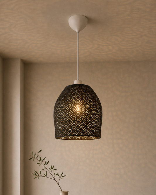 Abat-jour Seigaiha Suspension Luminaire – Impression 3D – Motif Vagues Japonaises